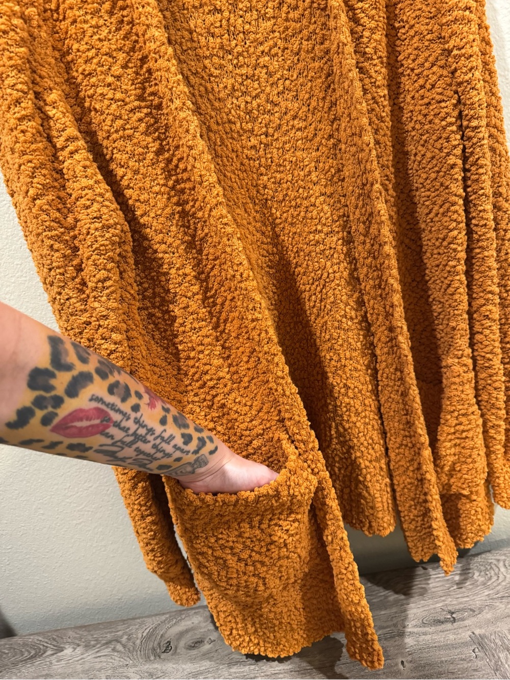 Zenana Outfitters Open-Front Popcorn Knit Cardigan - Picture 3 of 6